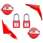 Loto Gate Valve Lockout Beian-Lock 6 pcs Kit Beian Lock