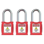 Steel Shackle Loto Safety Lockout Padlocks BAN-201 3 pcs Set Beian-Lock
