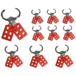 Sparkproof Aluminum Multiple Lockout Hasp Beian-Lock BAN-K11 10pcs Set