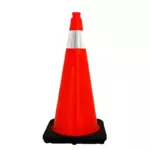 High-Visibility Traffic Cones with Reflective Collar