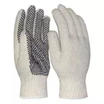 Knitted safety glove with PVC dots DeltaPlus